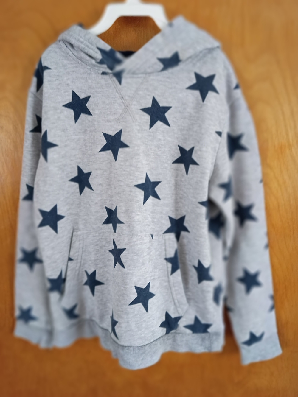 kenzie Gray Hoodie with Navy Star Print
